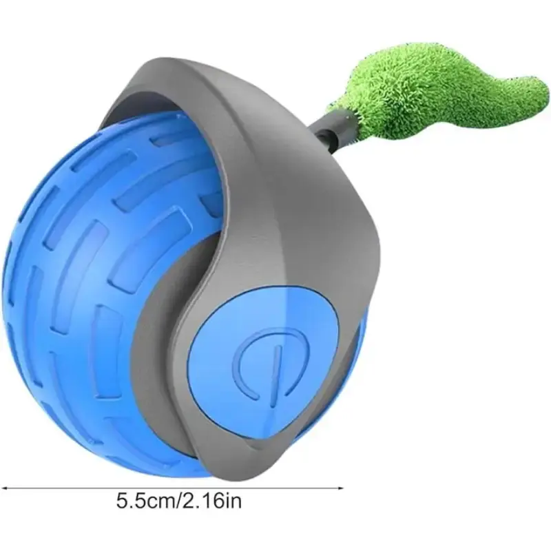 М'яч для кішок з пухнастою гусячою подушкою, інтерактивний кумедний, Cat toy ball AND XL1247 - Зображення 4