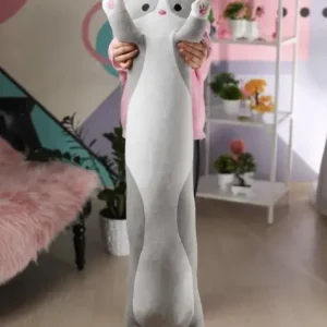 Сірий 130см М’яка Іграшка Кіт Довгий Подушка Обнімашка