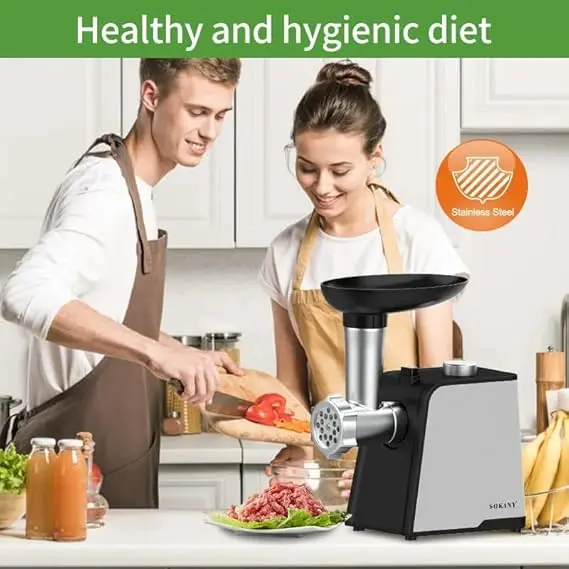М'ясорубка Sokany SK-087 1700 Вт із нержавіючої сталі - Зображення 2
