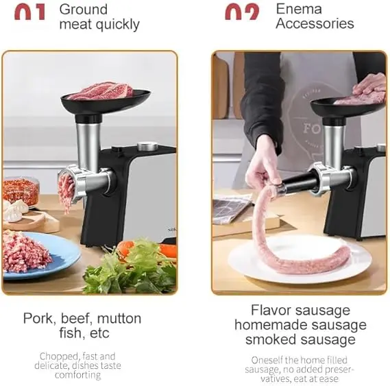 М'ясорубка Sokany SK-087 1700 Вт із нержавіючої сталі - Зображення 3