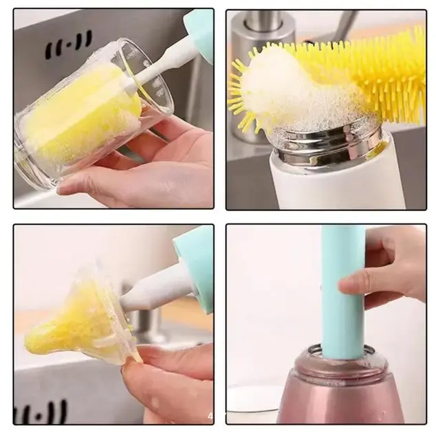 Багатофункціональна електрична щітка для миття посуду з різними насадками BRUSH AND412 - Зображення 6