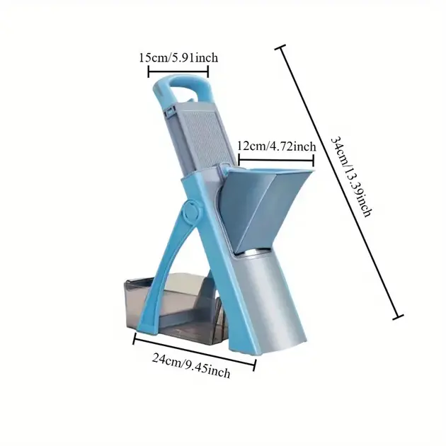 Багатофункціональна овочерізка з регульованою товщиною нарізки Vegetable cutter 223-6 Овочерізка з контейнером - Зображення 5
