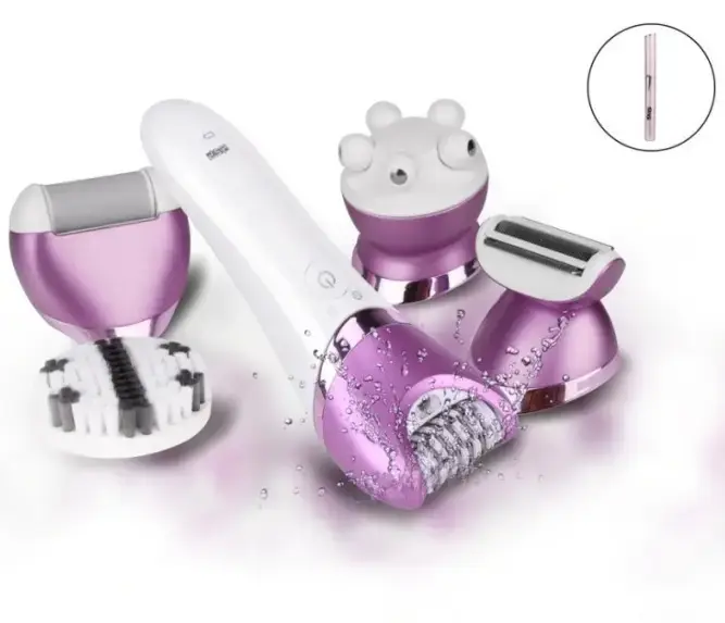 Багатофункціональний електричний епілятор DSP 70019 6в1 тримач пилка масажер очищувач - Зображення 5