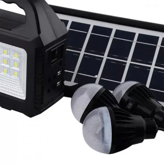Багатофункціональний LED ліхтар Cclamp GD-101 із сонячною панеллю, 3 лампочки, повербанк - Зображення 4