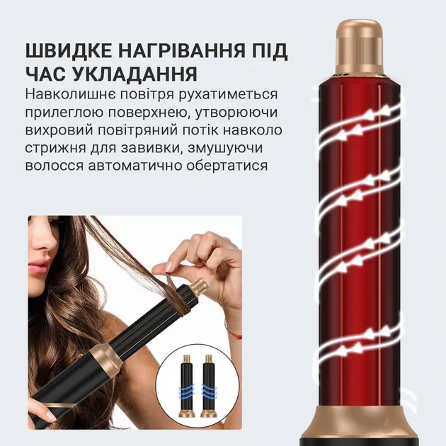 Багатофункціональний стайлер для волосся Hot Air Styler 6в1 - Зображення 6