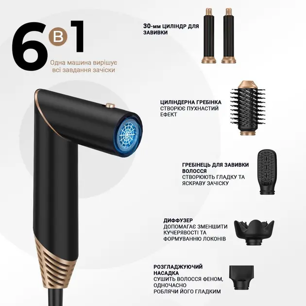 Багатофункціональний стайлер для волосся Hot Air Styler 6в1 - Зображення 5
