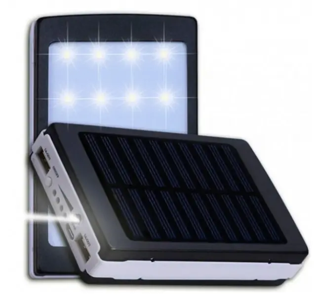 Мобільна зарядка POWER BANK Metal+LED Solar 90000mah - Зображення 2