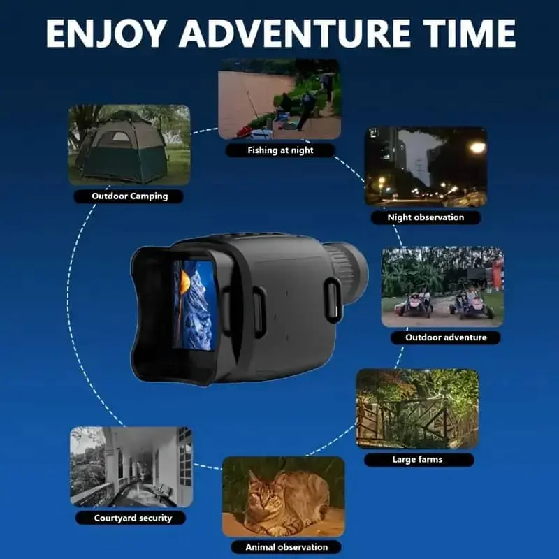 Модернізований монокуляр, цифровий інфрачервоний телескоп нічного бачення для 100% темряви з 16-кратним зумом - Зображення 2