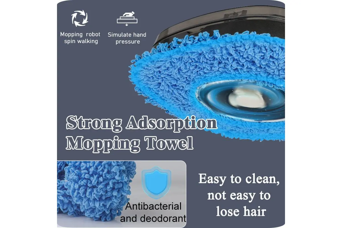 Миючий робот-пилосос INTELEGENT AUTOMATIC BRUSH MOPPER (22*22*6 см) Робот-пилосос для великого будинку - Зображення 2