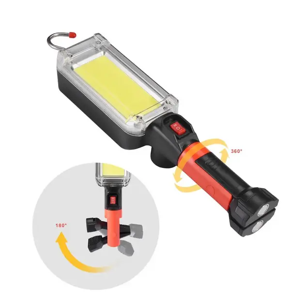 Потужний ліхтар акумуляторний ZJ-8859 Pro COB 20Ват з магнітом та гачком для підвішування - Зображення 3