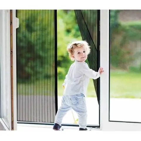 Москітна сітка на магнітах Magic Mesh, Антимоскітна штора на двері, Сітка проти москітів 210х100 см - Зображення 6