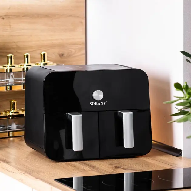 Мультипіч SOKANY SK-10008 на 10 л Аерофритниця з таймером та терморегулятором, Аерогриль - Зображення 2