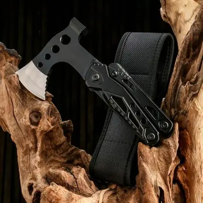 Мультитул мультиинструмент походный Kni-fe Ax-e Ham-me Camping 15 в 1 Нож Топор - Зображення 2