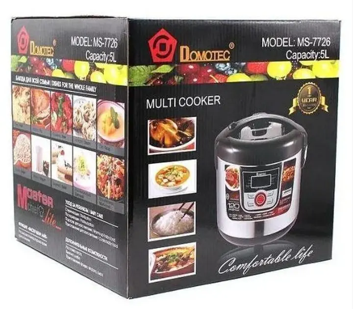 Мультиварка з антипригарною чашею Domotec MS-7726 5 л, 12 режимів - Зображення 4