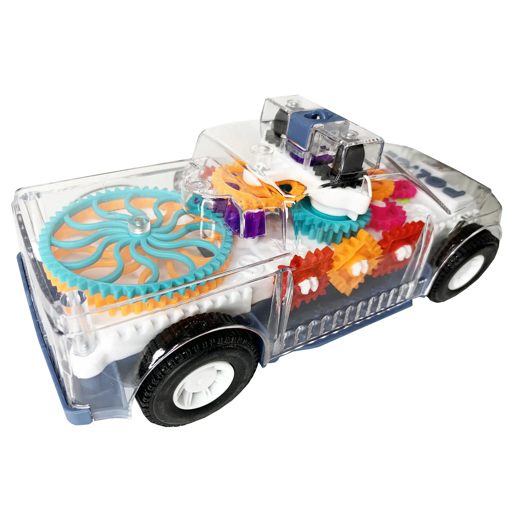 Музична машинка YJ388-70, поліція, 18см, шестерні, музика, звук, світло, їздить, 2 режими - Зображення 3