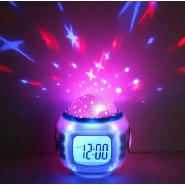 Нічник-проектор зоряного неба з годинником 1038 - Зображення 3