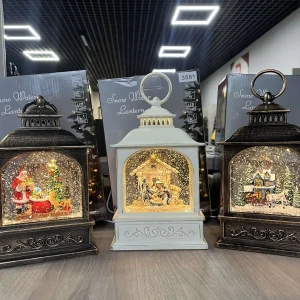 Новорічний музичний ліхтар нічник з підсвічуванням Xmas 24072D