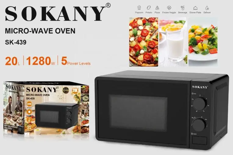 Мікрохвильова піч Sokany SK-438 30 л 1400 Вт - Зображення 3