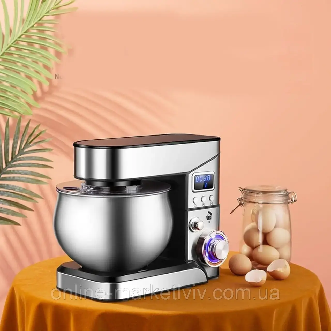 Міксер планетарний з чашею 6л, 4000Вт, Top Kitchen TК00224 / Кухонний тістоміс для дому / Кухонна машина - Зображення 3