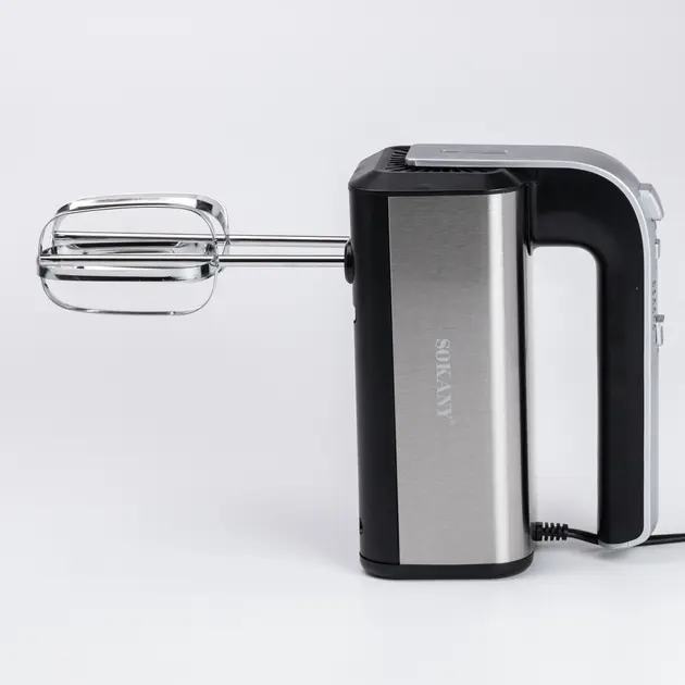 Міксер ручний SOKANY CX-6651 сталь із двома насадками 800 Вт 5 швидкостей - Зображення 2