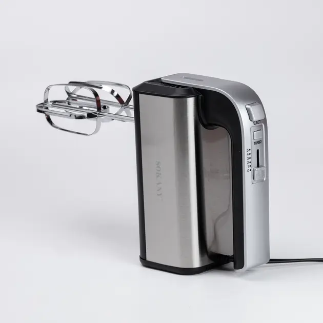 Міксер ручний SOKANY CX-6651 сталь із двома насадками 800 Вт 5 швидкостей - Зображення 9