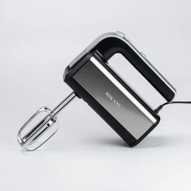 Міксер ручний SOKANY CX-6651 сталь із двома насадками 800 Вт 5 швидкостей - Зображення 4
