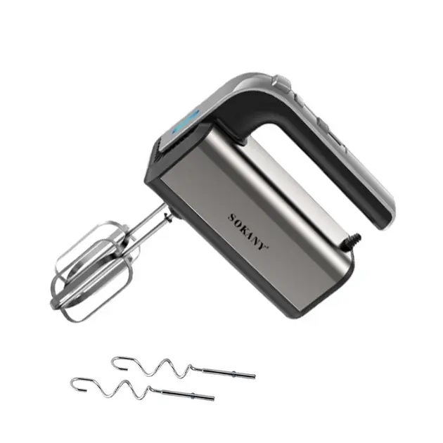 Міксер ручний SOKANY CX-6651 сталь із двома насадками 800 Вт 5 швидкостей - Зображення 3