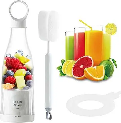 Міні блендер Mini juice для смузі, портативний, у формі пляшки, 300 мл. - Зображення 2