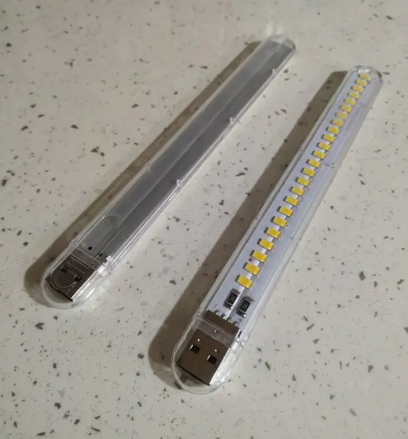 Міні ліхтарик на 24 світлодіоди, USB лампа, LED світильник (тепле жовте світло) - Зображення 3