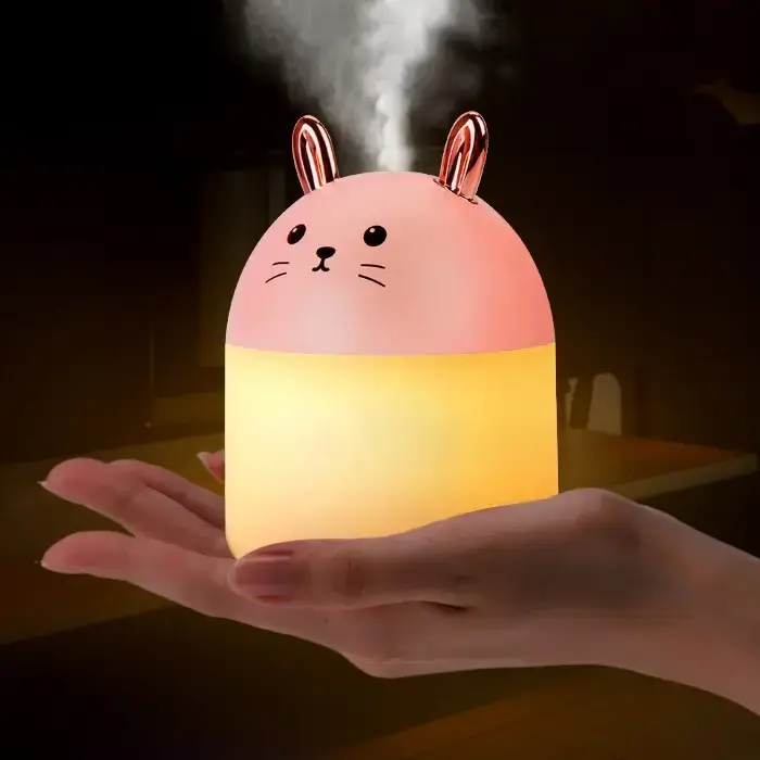 Міні-зволожувач повітря Air Purifier нічник 2 в 1 котик - Зображення 4