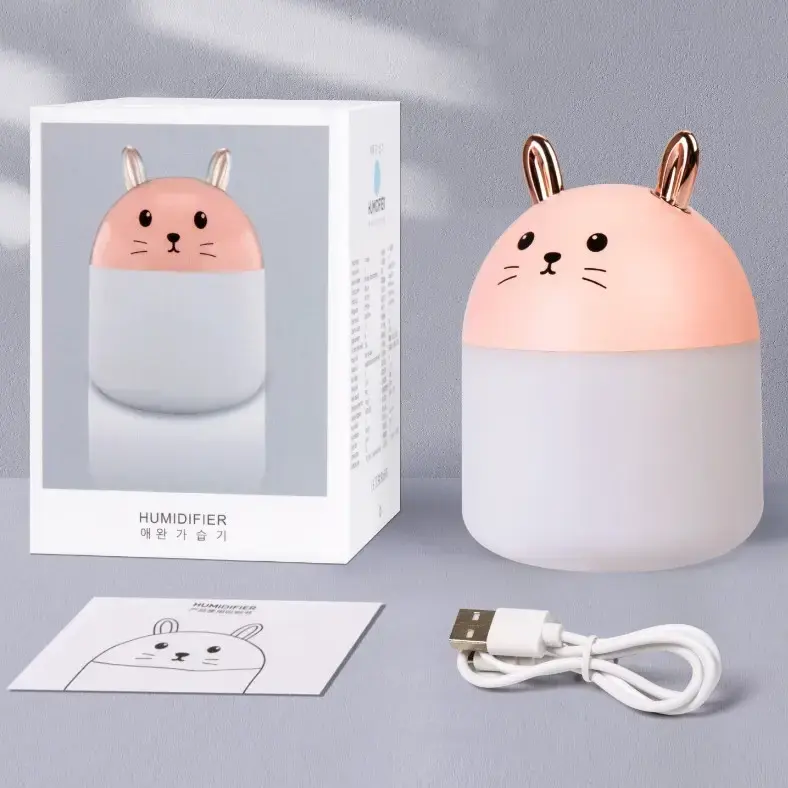 Міні-зволожувач повітря Air Purifier нічник 2 в 1 котик - Зображення 6
