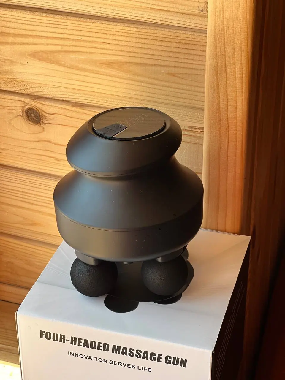 Мінімасажер для глибоких тканин / Електричний ручний масажер з 4 головками для м'язів спини, шиї, голови - Зображення 2