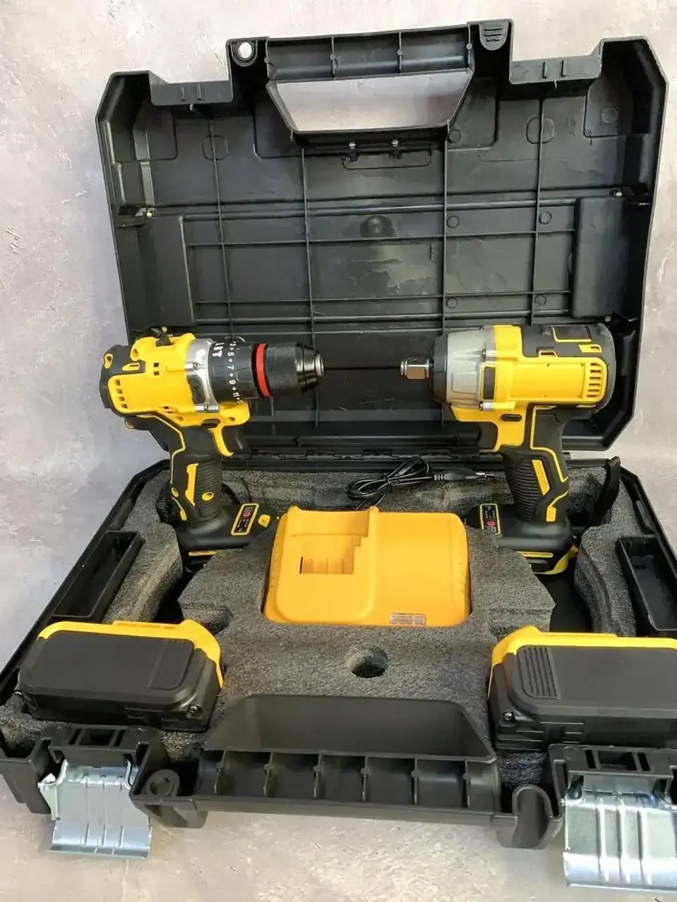 Набір 2 в 1 гайковерт і шуруповерт безщітковий 2 АКБ в кейсі 48Вт - Зображення 2