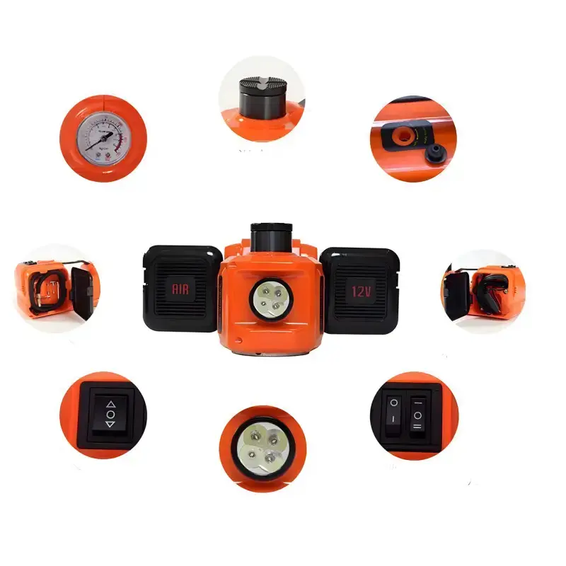 Набір електродомкрат+компресор+ліхтар до 5 тонн потужність 180w ZSY03-X 12V - Зображення 2