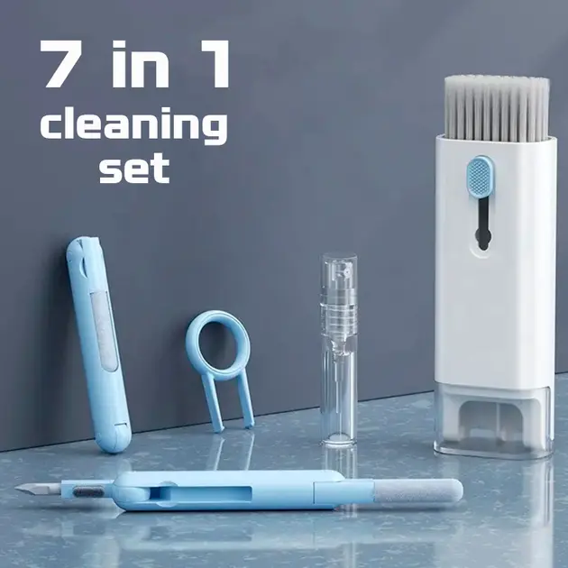 Набір 7в1 для чищення клавіатур, навушників, екранів, багатофункціональна щітка - Зображення 5
