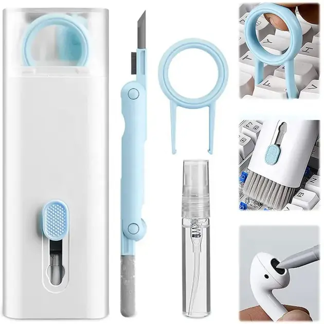 Набір 7в1 для чищення клавіатур, навушників, екранів, багатофункціональна щітка - Зображення 7