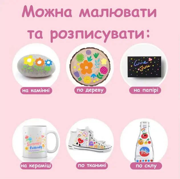 Акварельні маркери 6 кольорів Water Brush - Зображення 5