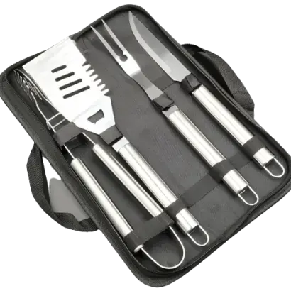 Набір аксесуарів для барбекю 4 предмета в чохлі