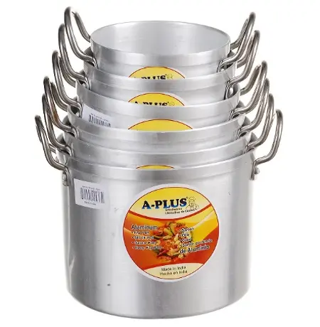 Набір алюмінієвих каструль A-Plus 0431-0436 (12 предметів)