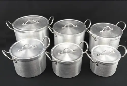 Набір алюмінієвих каструль A-Plus 0431-0436 (12 предметів) - Зображення 4