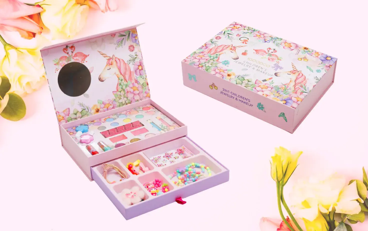 Набір дитячої косметики в валізі/скриньці для дівчаток - 2 в 1 - Зображення 2