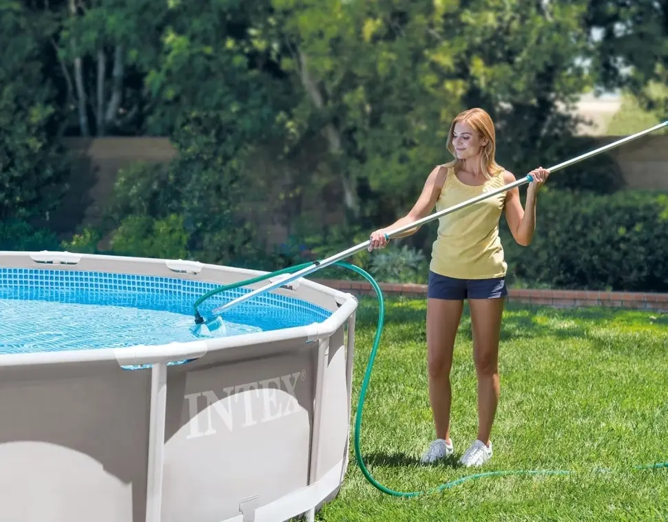 Набір для чищення басейну Intex 28002 (насадка-пилосос, сачок, телескопічна ручка) - Зображення 2