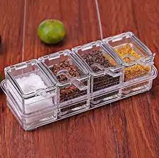 Набір для зберігання спецій 4 відділення Crystal - Зображення 7