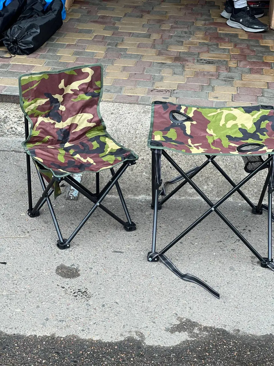 Набір для пікніка стіл та стільці 2шт у сумці / Туристичний столик зі стільцями / Складаний стіл та стільці - Зображення 6