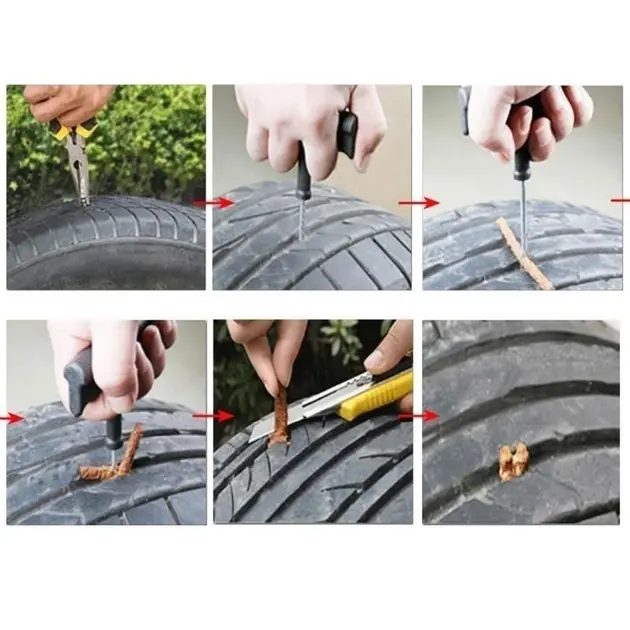Набір для ремонту проколів безкамерних шин Tekin Tubeless Tire Repair Kit - Зображення 5
