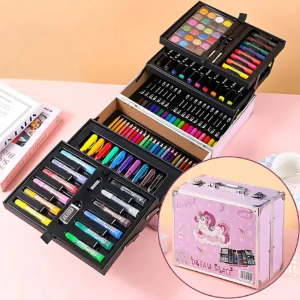 Набір для малювання 133 предметів, дитячий набір для творчості у валізі - Зображення 7