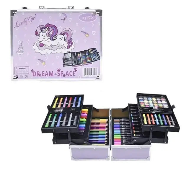Набір для малювання 133 предметів, дитячий набір для творчості у валізі - Зображення 5