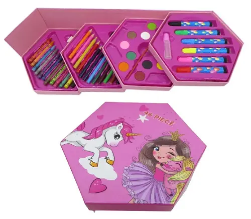 Набір для малювання 46 предметів / Дитячий набір художника / Набір для дитячої творчості - Зображення 4