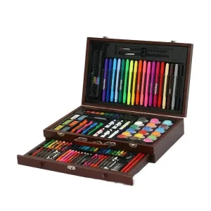 Набір для малювання в дерев’яній валізці на 130 предметів.