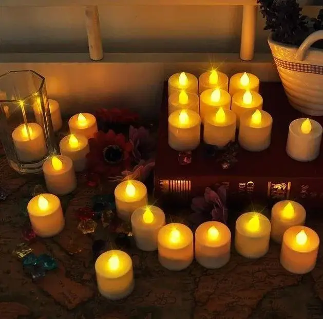 Набір електронних світлодіодних свічок на батарейках, 24 шт - Зображення 7